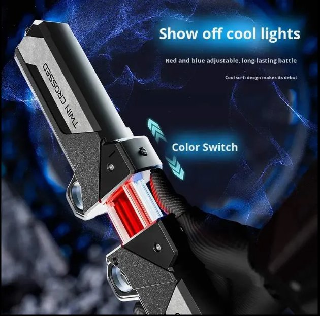 Sabie Laser LED Telescopica – Set 2 Sabii Retractabile, Jucarie populara pentru copii - imagine 7