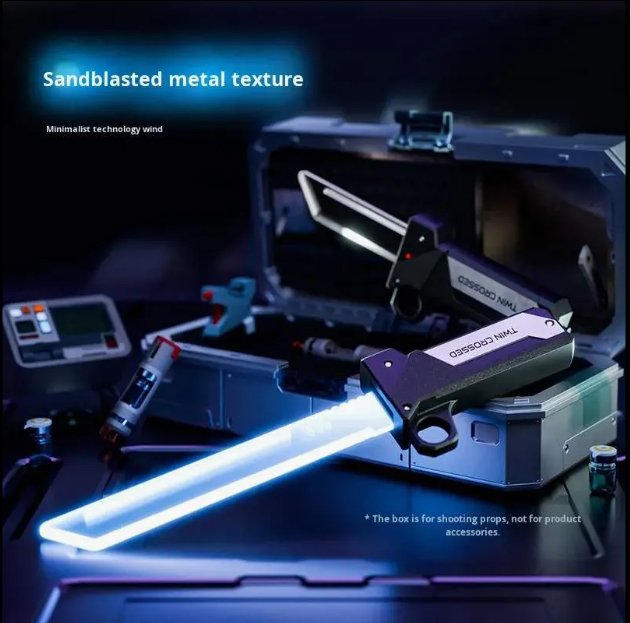 Sabie Laser LED Telescopica – Set 2 Sabii Retractabile, Jucarie populara pentru copii - imagine 6